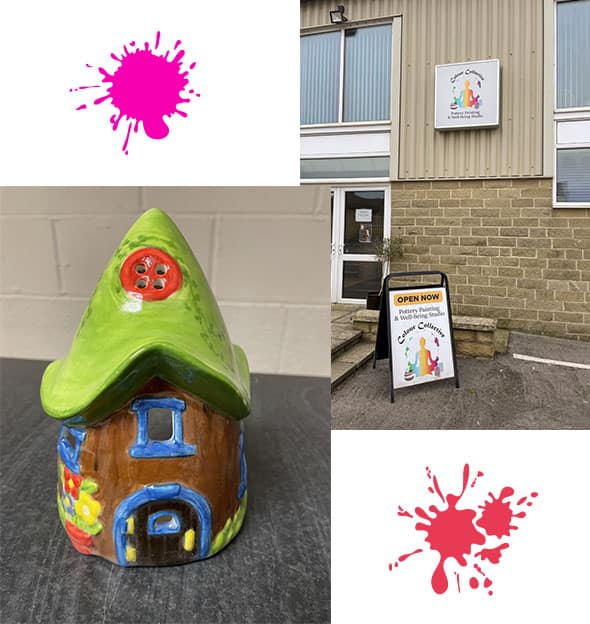 Colour Collective Pottery Painting and Well-being studio is a family friendly place, situated in an amazing part of Chesterfield surrounded by countryside. In our unique place we offer bespoke alternative holistic activities and therapies.