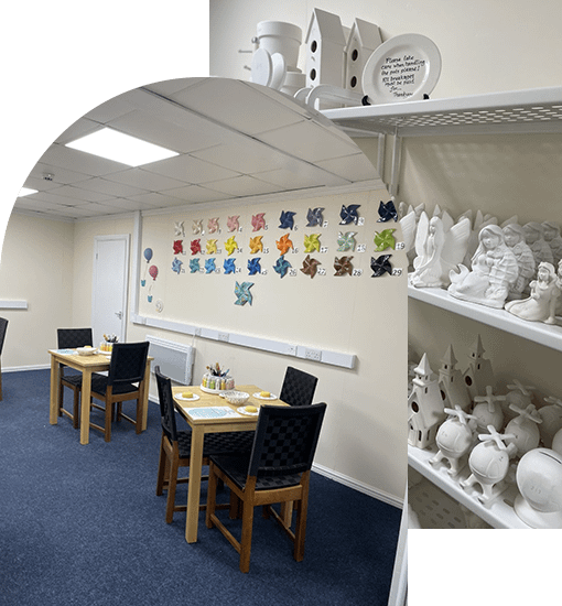 Colour Collective Pottery Painting and Well-being studio is a family friendly place, situated in an amazing part of Chesterfield surrounded by countryside. In our unique place we offer bespoke alternative holistic activities and therapies.