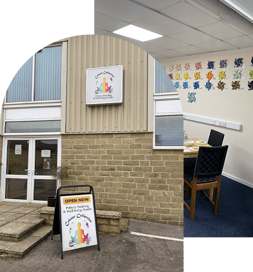 Colour Collective Pottery Painting and Well-being studio is a family friendly place, situated in an amazing part of Chesterfield surrounded by countryside. In our unique place we offer bespoke alternative holistic activities and therapies.